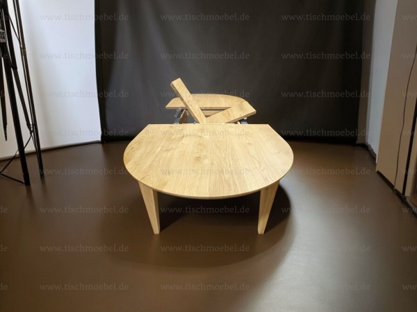 Holztisch oval 180 x 80 cm ausziehbar Eiche