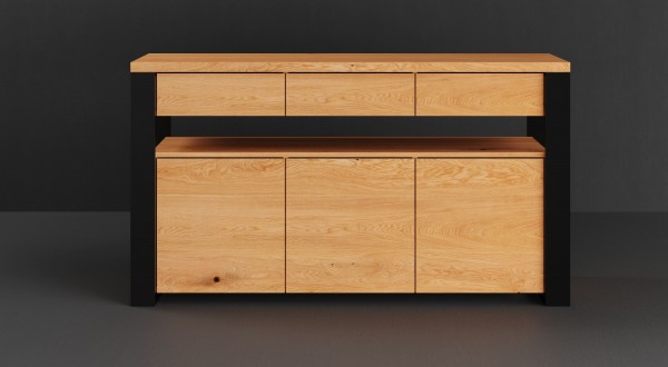 modernes Sideboard in 180x100x50cm Erle - Frontansicht